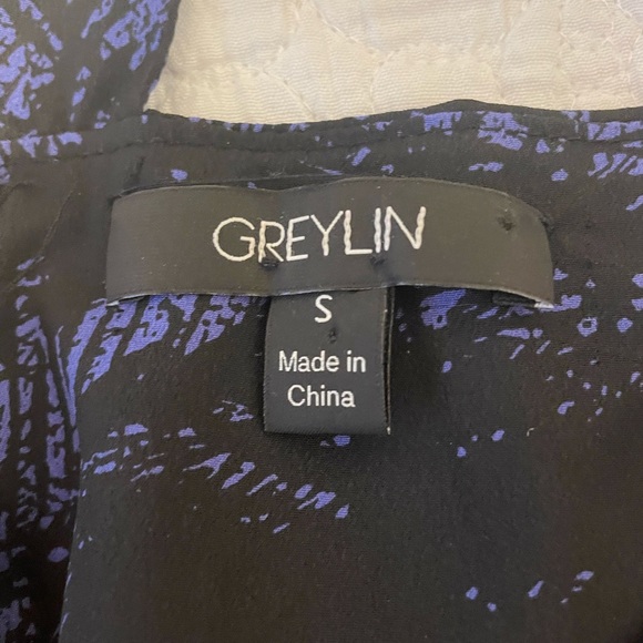 Greylin Black and White Peplum Top-Size Small - Picture 4 of 4